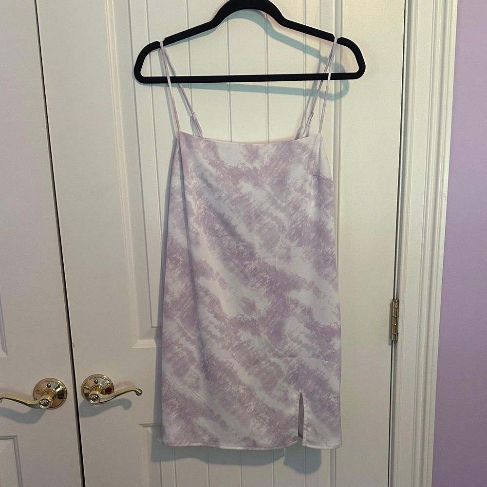 Garage Lavender Tie-Dye Slip Dress